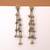 White color kashmiri earrings with artistic handmade design