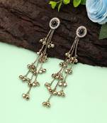 White color kashmiri earrings with artistic handmade design