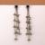 White color kashmiri earrings with artistic handmade design