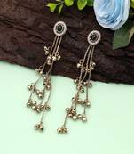 White color kashmiri earrings with artistic handmade design