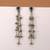 White color kashmiri earrings with artistic handmade design