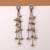 White color kashmiri earrings with artistic handmade design