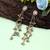 White color kashmiri earrings with artistic handmade design