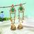 White color kashmiri earrings with artistic handmade design