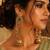 White color kashmiri earrings with artistic handmade design