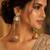White color kashmiri earrings with artistic handmade design