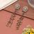 White color kashmiri earrings with artistic handmade design