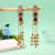 White color kashmiri earrings with artistic handmade design