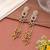 White color kashmiri earrings with artistic handmade design