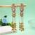 White color kashmiri earrings with artistic handmade design