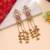 White color kashmiri earrings with artistic handmade design