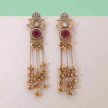 White color kashmiri earrings with artistic handmade design 2
