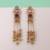 White color kashmiri earrings with artistic handmade design