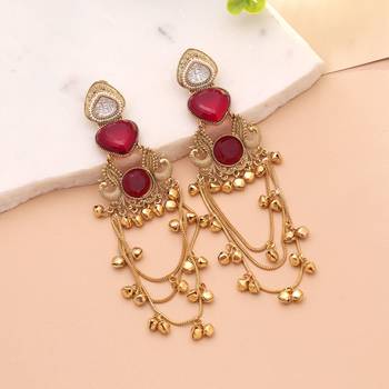 White color kashmiri earrings with artistic handmade design 1