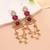 White color kashmiri earrings with artistic handmade design