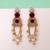 White color kashmiri earrings with artistic handmade design