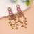 White color kashmiri earrings with artistic handmade design