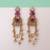 White color kashmiri earrings with artistic handmade design