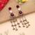 White color kashmiri earrings with artistic handmade design