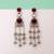 White color kashmiri earrings with artistic handmade design