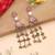 White color kashmiri earrings with artistic handmade design