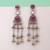 White color kashmiri earrings with artistic handmade design