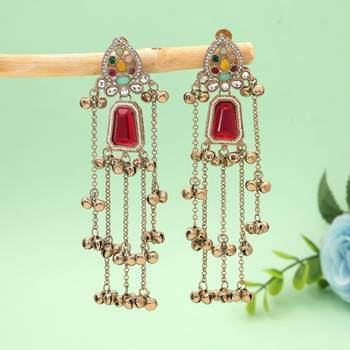 White color kashmiri earrings with artistic handmade design 1
