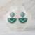 White color kashmiri earrings with artistic handmade design