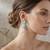 White color kashmiri earrings with artistic handmade design