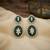 White color kashmiri earrings with artistic handmade design
