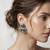 White color kashmiri earrings with artistic handmade design