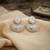 White color kashmiri earrings with artistic handmade design