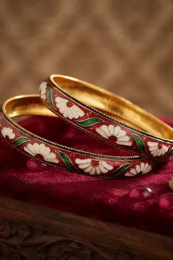 Multi color hand painted meenakari bangle traditional