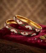Multi color hand painted meenakari bangle traditional