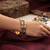Red color hand painted meenakari bangle handmade style