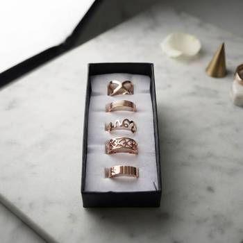 Gold plated assorted design fashion rings combo of 5 pieces 1