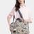  petal posh ivory & navy floral jacquard laptop bag (upto 16")