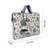  petal posh ivory & navy floral jacquard laptop bag (upto 16")