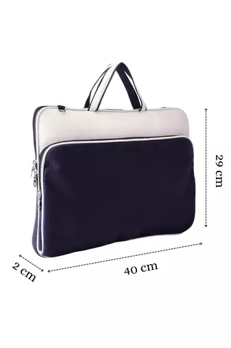  transit navy colorblock canvas laptop bag (upto 16")