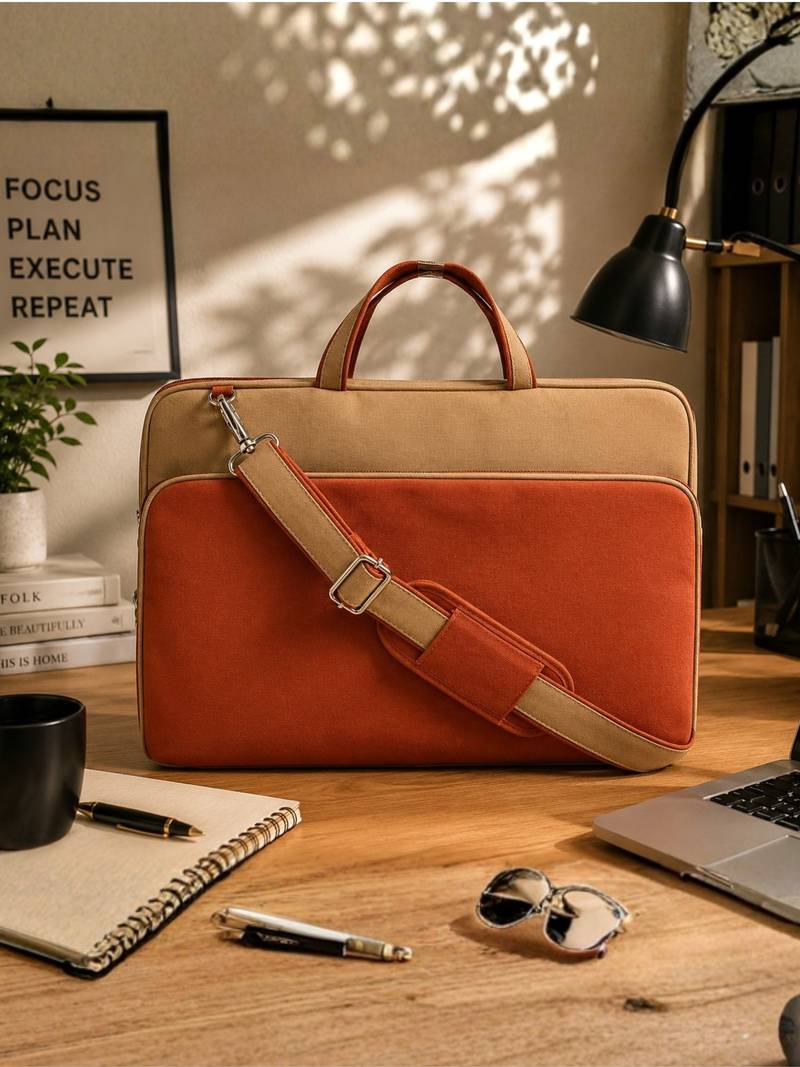  transit rust colorblock canvas laptop bag (upto 16")