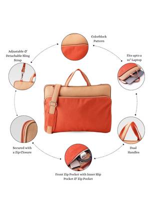  transit rust colorblock canvas laptop bag (upto 16") 3