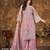 Elegant Blossom Pink Heavy Cording Work Net Salwar Suit