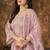 Elegant Blossom Pink Heavy Cording Work Net Salwar Suit