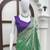 Sea green fendy silk thread & sequence work designer saree with unstitched banglory blouse