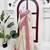 Off white glass organza silk thread & sequence embroidered saree with mono benglori silk unstitched blouse