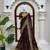 Wine tibby silk thread & sequence embroidered saree with heavy jalpari silk unstitched blouse