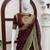 Wine tibby silk thread & sequence embroidered saree with heavy jalpari silk unstitched blouse
