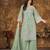 Refreshing Sage Green Heavy Cording Work Net Salwar Suit