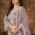Enchanting Mauve Heavy Cording Work Net Salwar Suit