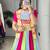 MULTI COLOURE RAYON COTTON PARTY WEAR EMBROIDERY LEHNGHA CHOLI - free size